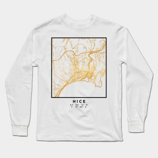 NICE FRANCE CITY STREET MAP ART Long Sleeve T-Shirt